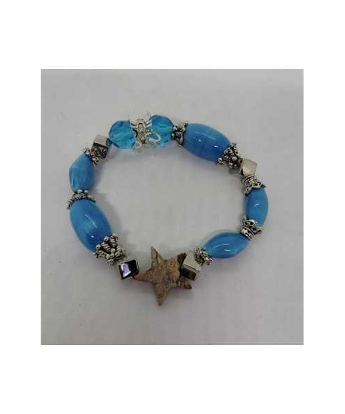 Bratara cu margele culoare turcoaz