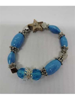 Bratara cu margele culoare turcoaz 2