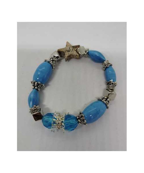 Bratara cu margele culoare turcoaz