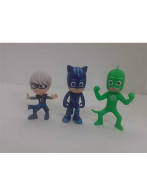 Set 3 figurine din plastic Eroi in pijama 2