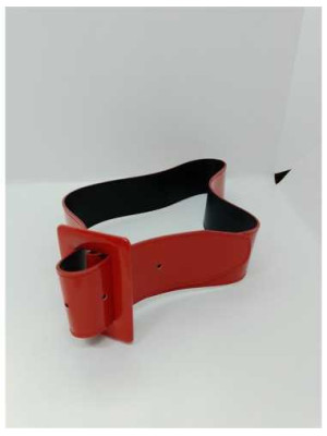 Curea dama lata culoare rosu