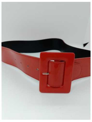 Curea dama lata culoare rosu 2