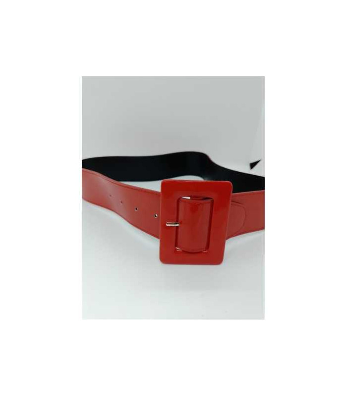 Curea dama lata culoare rosu