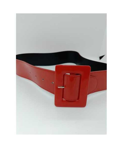 Curea dama lata culoare rosu