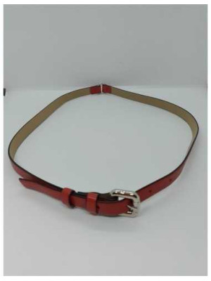 Curea dama culoare rosu cu catarama metalica