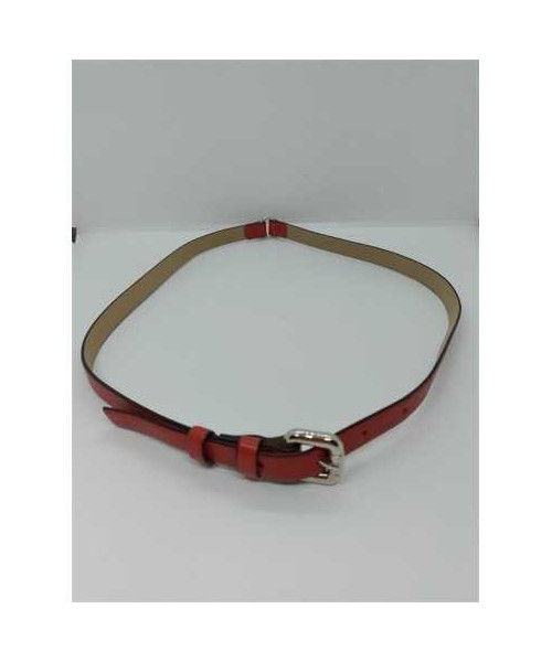 Curea dama culoare rosu cu catarama metalica