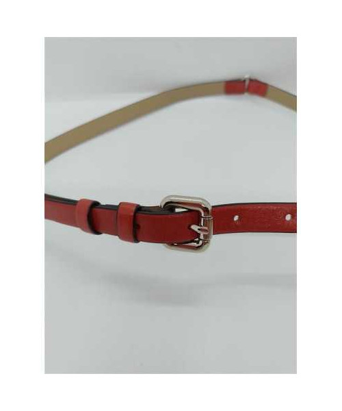 Curea dama culoare rosu cu catarama metalica