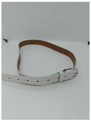 Curea dama culoare alb cu catarama metalica