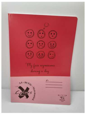 Caiet studentesc A4 matematica 80 file model emoji