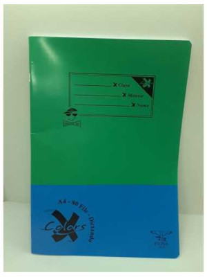 Caiet studentesc A4 dictando 80 file coperta verde bleu