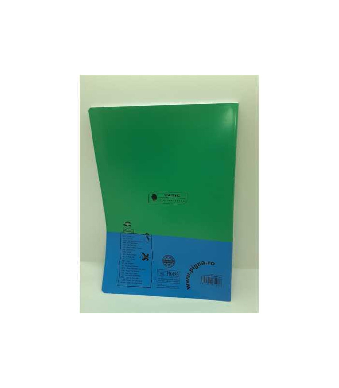 Caiet studentesc A4 dictando 80 file coperta verde bleu