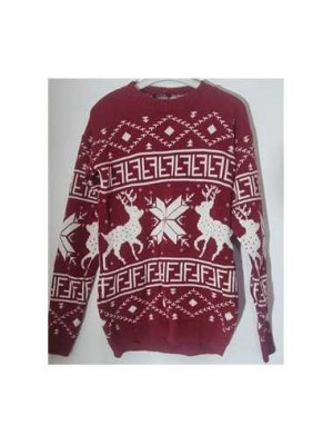 Pulover dama cu motive de Craciun marime 36