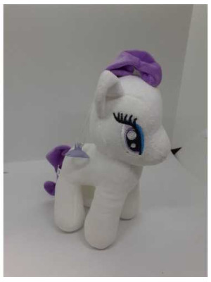 Ponei de plus culoare alb 20 cm 2