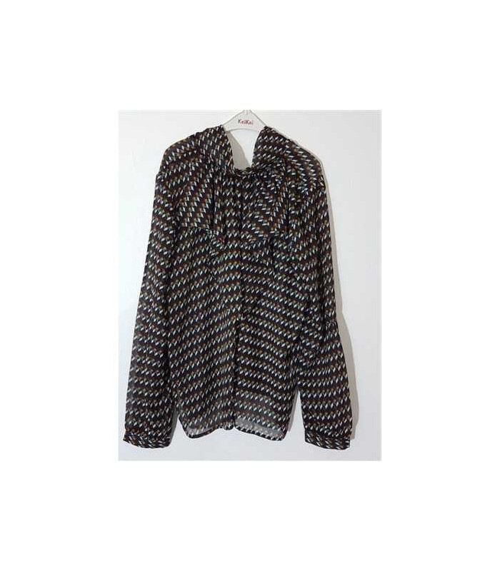 Bluzita dama racoroasa cu model colorat Koton