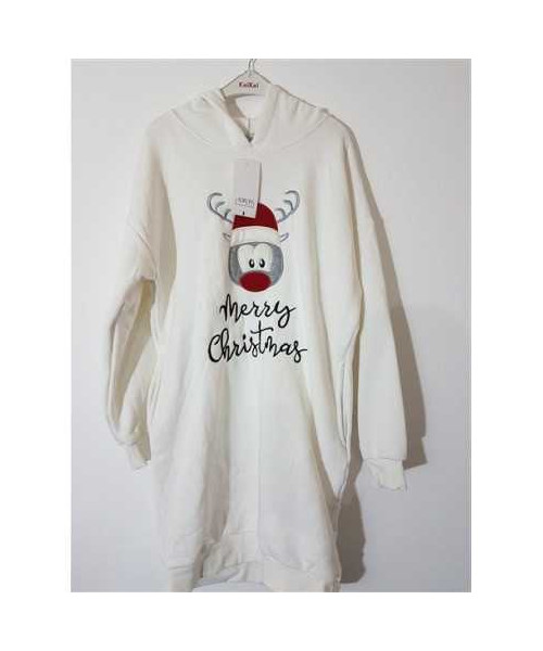 Rochita dama cu gluga si imprimeu de Craciun ADROM