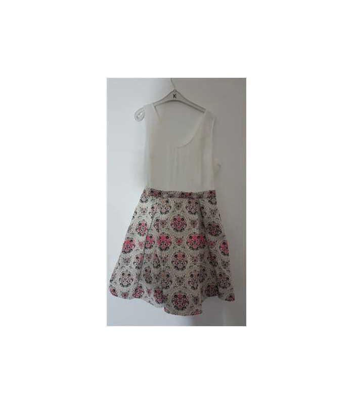 Rochita dama clos cu imprimeu floral multicolor