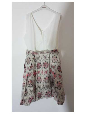 Rochita dama clos cu imprimeu floral multicolor 2