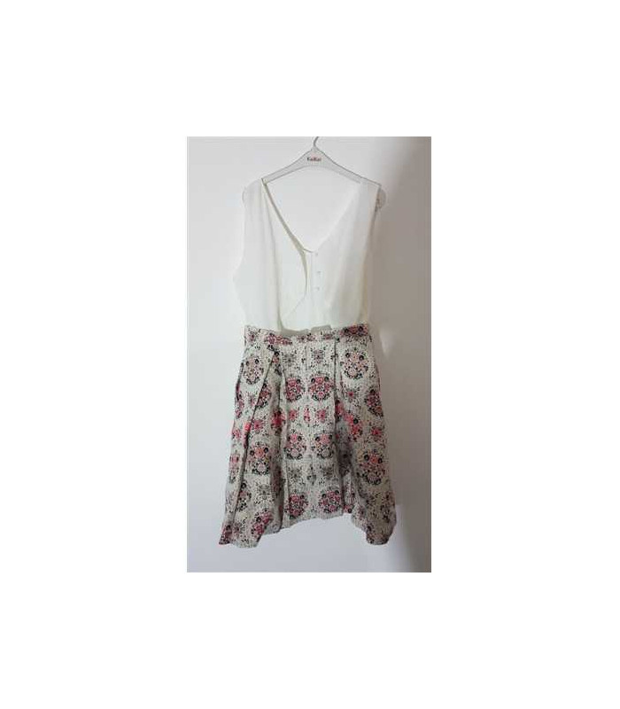 Rochita dama clos cu imprimeu floral multicolor