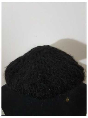 Basc dama tricotat culoare negru 2