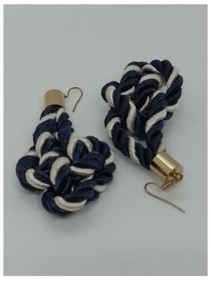 Cercei dama model din snur textil 2