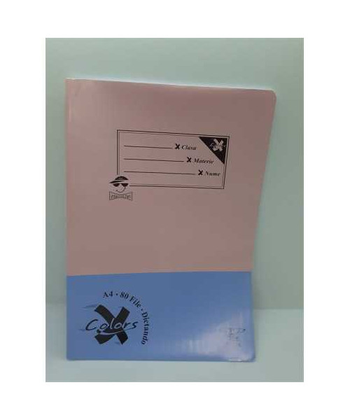 Caiet studentesc A4 dictando 80 file coperta roz