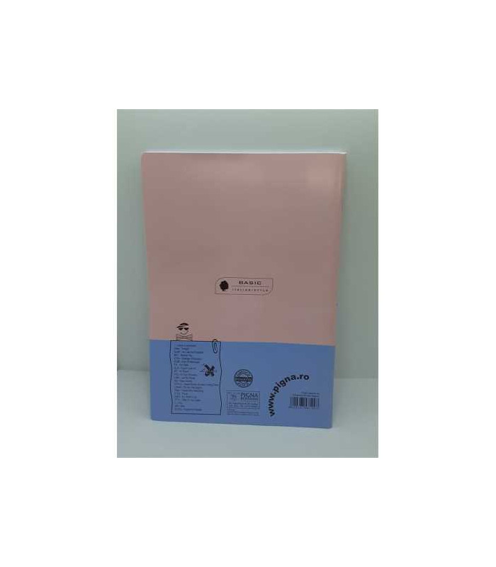 Caiet studentesc A4 dictando 80 file coperta roz