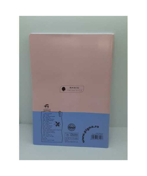 Caiet studentesc A4 dictando 80 file coperta roz