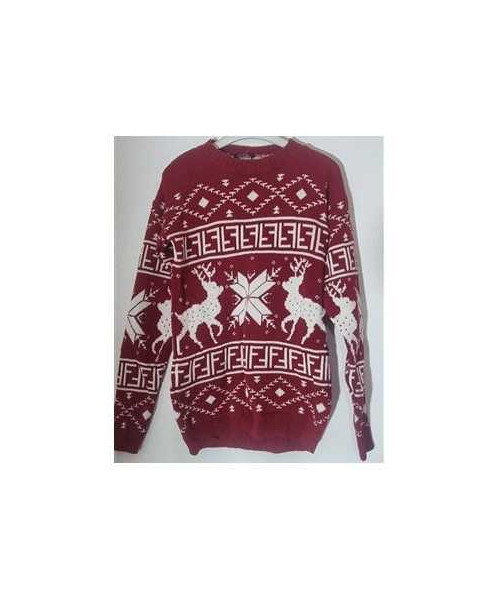 Pulover dama cu motive de Craciun marime 38