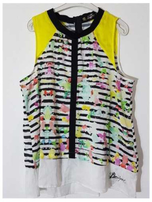 Bluza dama vaporoasa cu aspect multicolor Designal