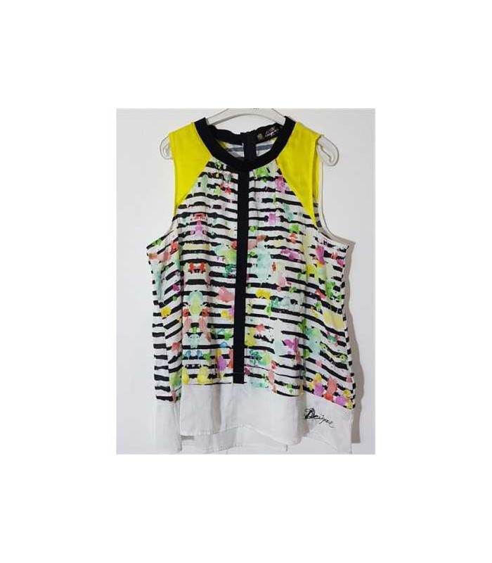 Bluza dama vaporoasa cu aspect multicolor Designal