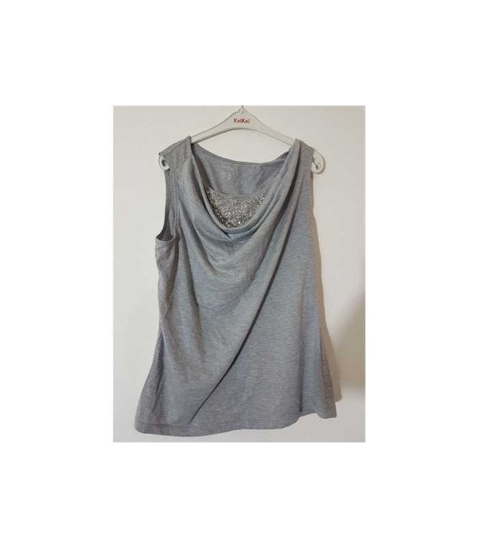 Bluza dama fara maneci cu detaliu la piept Esmara