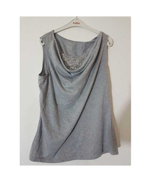 Bluza dama fara maneci cu detaliu la piept Esmara