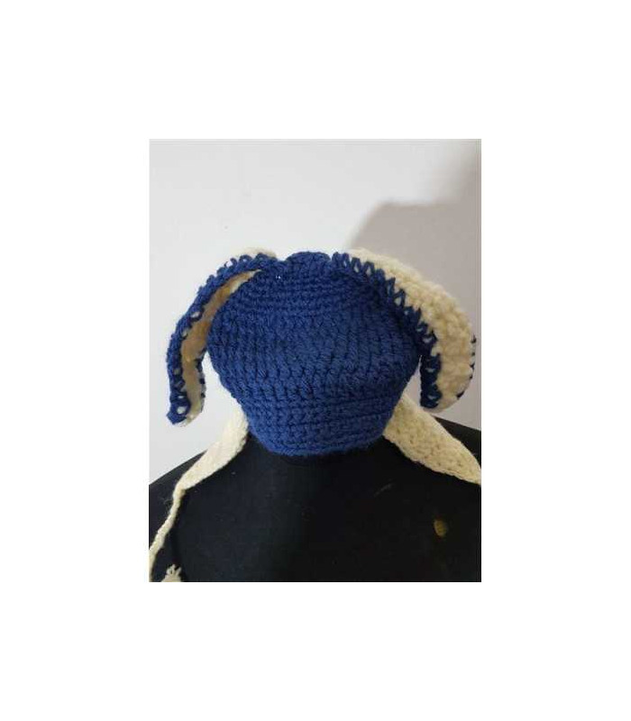 Caciula tricotata pentru copii model cu urechi si snur