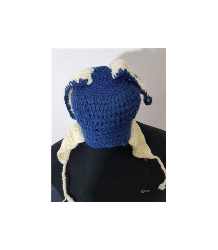 Caciula tricotata pentru copii model cu urechi si snur