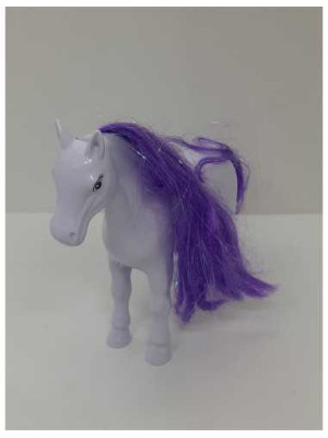 Jucarie pentru copii calut cu coama si coada mov