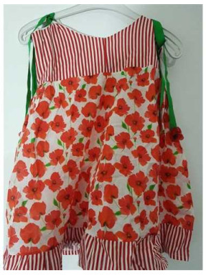 Rochita de vara cu print floral multicolor 2