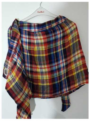 Fusta dama in carouri multicolore C&A