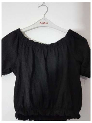 Top dama cu maneci scurte model Uni DIVIDED