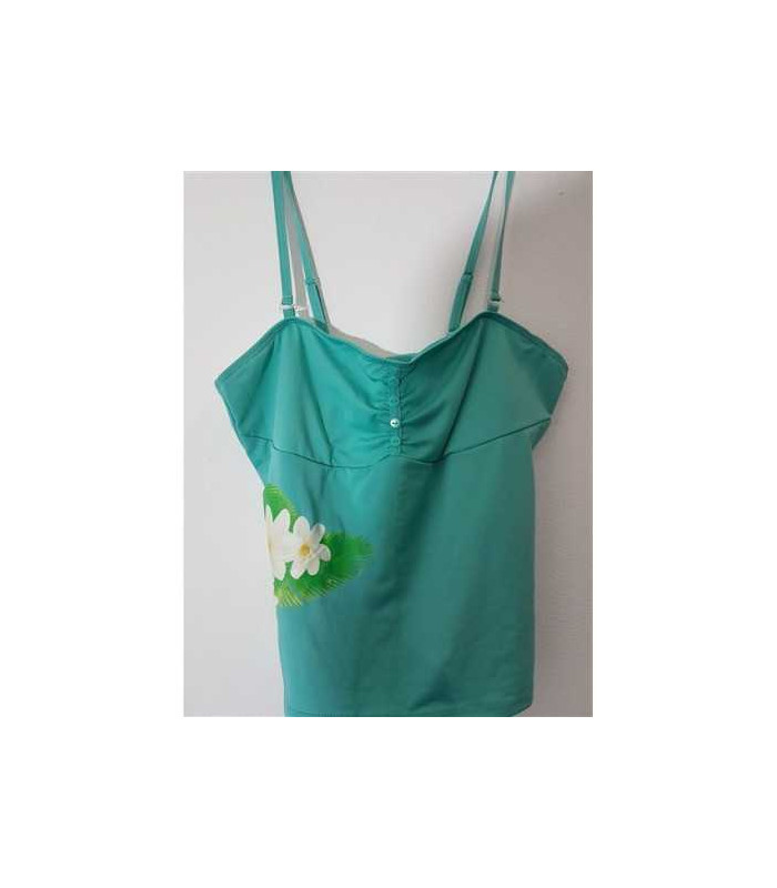 Costum de baie din 2 piese cu print floral colorat LBVYR