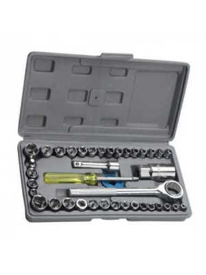 Set complet capete tubulare si cheie 40 piese