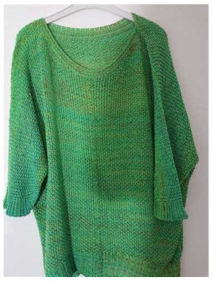 Pulover dama tricotat model cu maneci trei sferturi