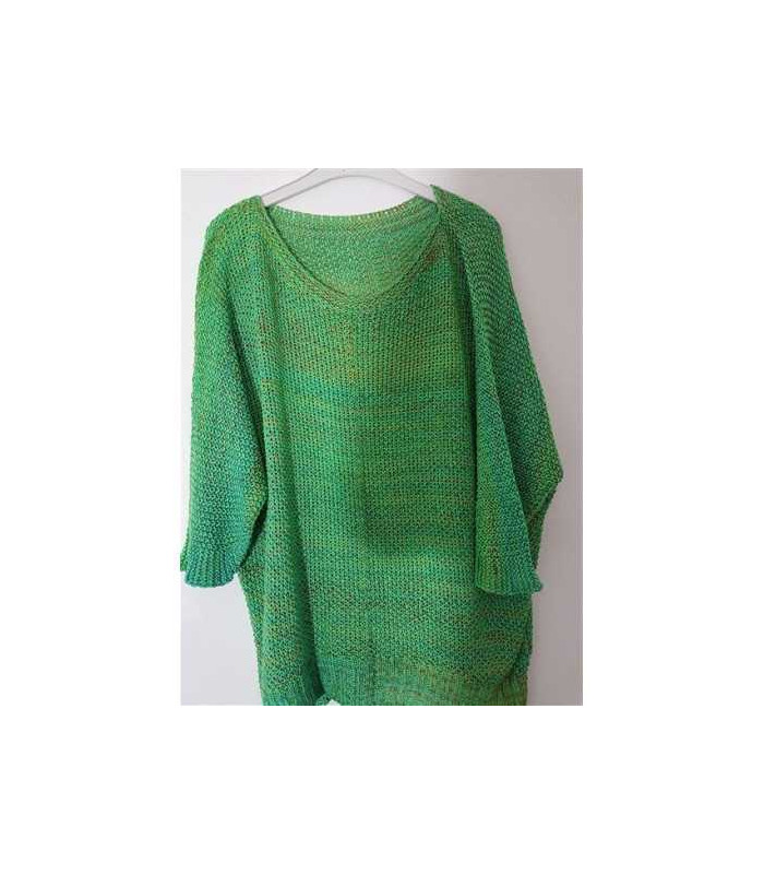 Pulover dama tricotat model cu maneci trei sferturi