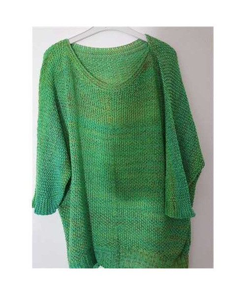 Pulover dama tricotat model cu maneci trei sferturi