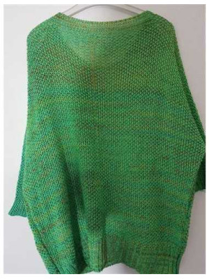 Pulover dama tricotat model cu maneci trei sferturi 2