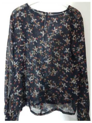 Bluzita dama cu maneca lunga si print floral multicolor