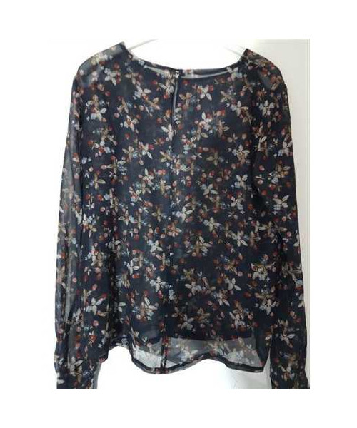 Bluzita dama cu maneca lunga si print floral multicolor