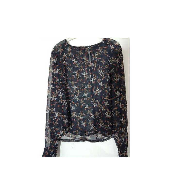 Bluzita dama cu maneca lunga si print floral multicolor