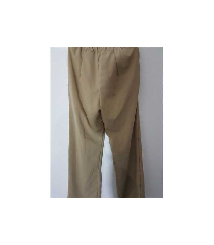 Pantaloni dama cu nasture in talie culoare crem