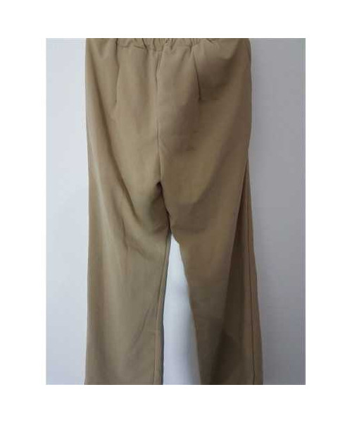 Pantaloni dama cu nasture in talie culoare crem