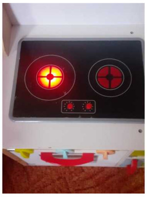 Aragaz cu chiuveta jucarie din lemn pentru copii 2